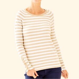 Lilly Pulitzer gold and white sweater
